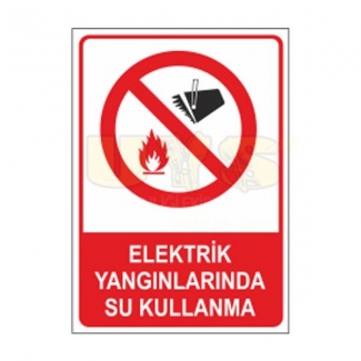 Elektrik Yangınlarında Etiket Levhası