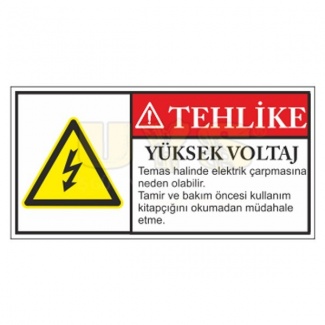 Tehlike Yüksek Voltaj