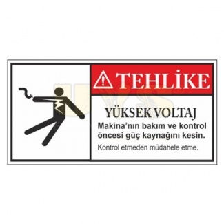 Tehlike Yüksek Voltaj