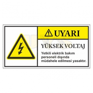 Uyarı Yüksek Voltaj