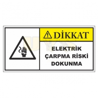 Dikkate Elektrik Çarpma Riski Dokunma