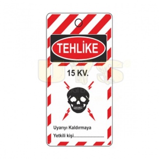 Tehlike 380 Volt Askılı Uyarı Levhası