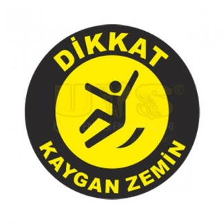 Dikkat Kaygan Zemin İşaretleme Etiketi