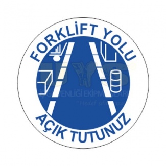 Forklift Yolu Açık Tutunuz Zemin İşaretleme Etiketi