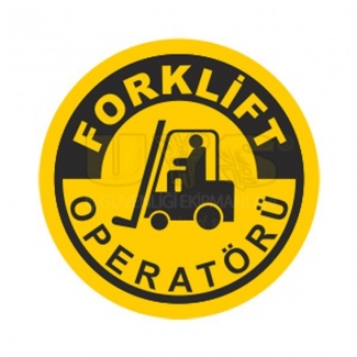 Forklift Operatörü Zemin İşaretleme Etiketi