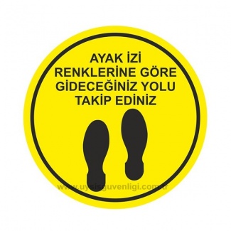 Ayak İzi Renklerine Göre Gideceğiniz Yolu Takip Ediniz