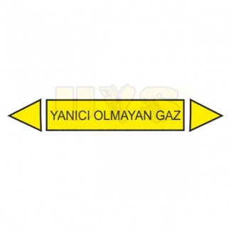 Yanıcı Olmayan Gaz Boru Etiketi