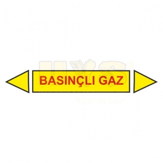 Basınçlı Gaz Boru Etiketi