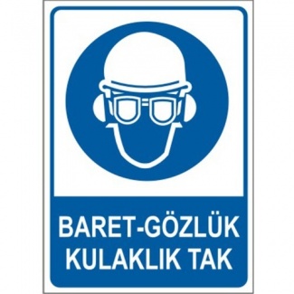 Baret Gözlük ve Kulaklık Tak Levhası