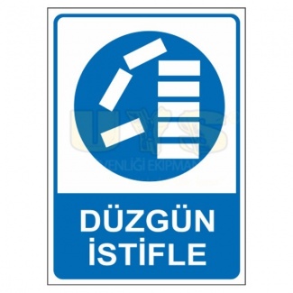 Düzgün İstifle Levhası