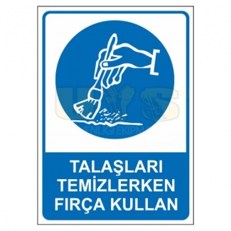 Talaşları Temizlerken Fırça Kullan Levhası