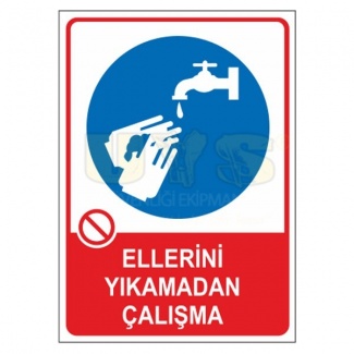 Ellerini Yıkamadan Çalışma Levhası