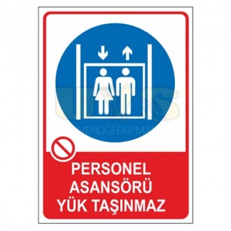 Personel Asansörü Yük Taşınmaz Levhası