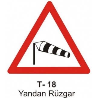 Yandan Rüzgar Trafik Levhası