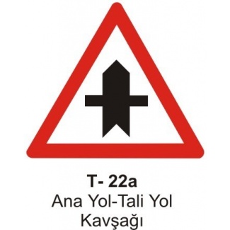 Ana Yol - Tali Yol Kavşağı Trafik Levhası