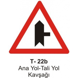 Ana Yol - Tali Yol Kavşağı Trafik Levhası