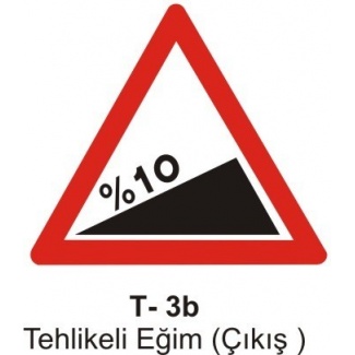 Tehlikeli Eğim Çıkış Trafik Levhası