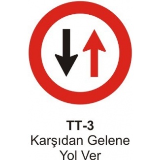 Karşıdan Gelene Yol Ver Trafik Levhası