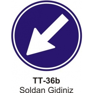 Soldan Gidiniz Trafik Levhası